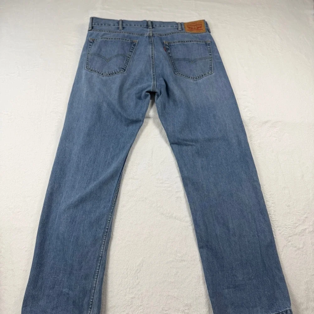 Levis 505 Regular Fit‎ Jeans Mens 38x32 Blue Good Medium Wash Straight Leg Denim